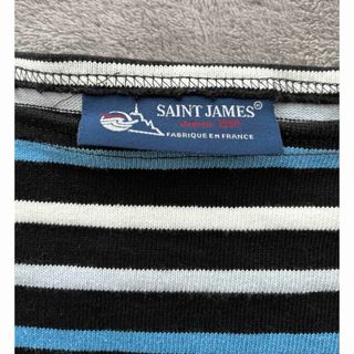 セントジェームス(SAINT JAMES)のセントジェームス　ボーダー　ウエッソン　白×黒×ブルー×グレー(Tシャツ/カットソー(七分/長袖))