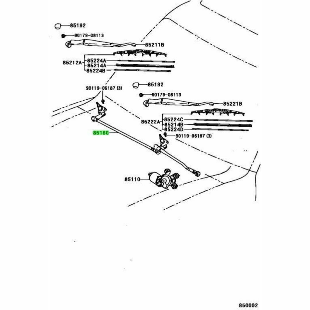 トヨタ(トヨタ)のトヨタ ランドクルーザー 90 ウインドシールド ワイパリンク 自動車/バイクの自動車(車種別パーツ)の商品写真