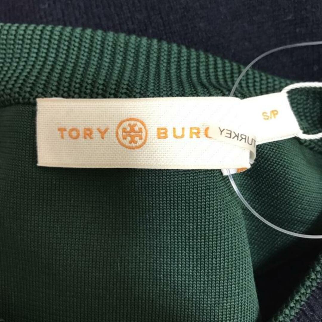 Tory Burch(トリーバーチ)のTORY BURCH(トリーバーチ) 長袖セーター レディース - ダークネイビー×グリーン クルーネック レディースのトップス(ニット/セーター)の商品写真