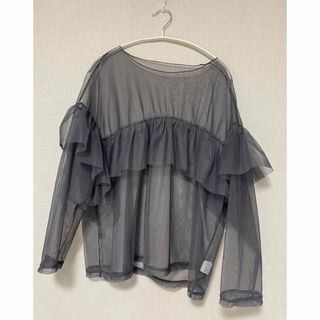 シーイン(SHEIN)のSHEIN チュールトップス(カットソー(長袖/七分))