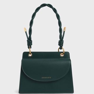 チャールズアンドキース(Charles and Keith)のチャールズアンドキース　ノッティド トップハンドルバッグ （Green）(ハンドバッグ)