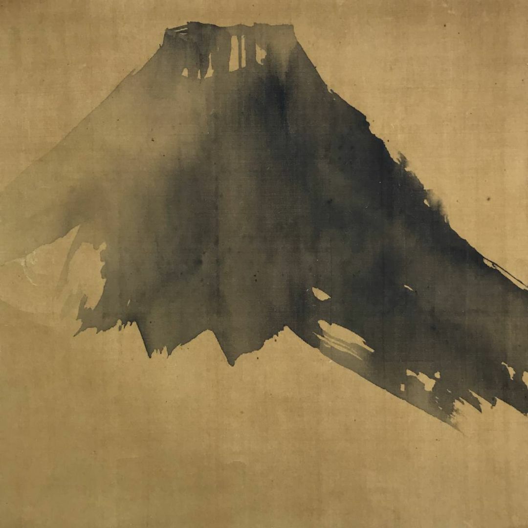 真作/頼聿庵/富士山画賛/山水図/富士山図/横物/掛軸☆宝船☆AD 真作/頼聿庵/富士山画賛/山水図/富士山図/横物/掛軸☆宝船☆AD