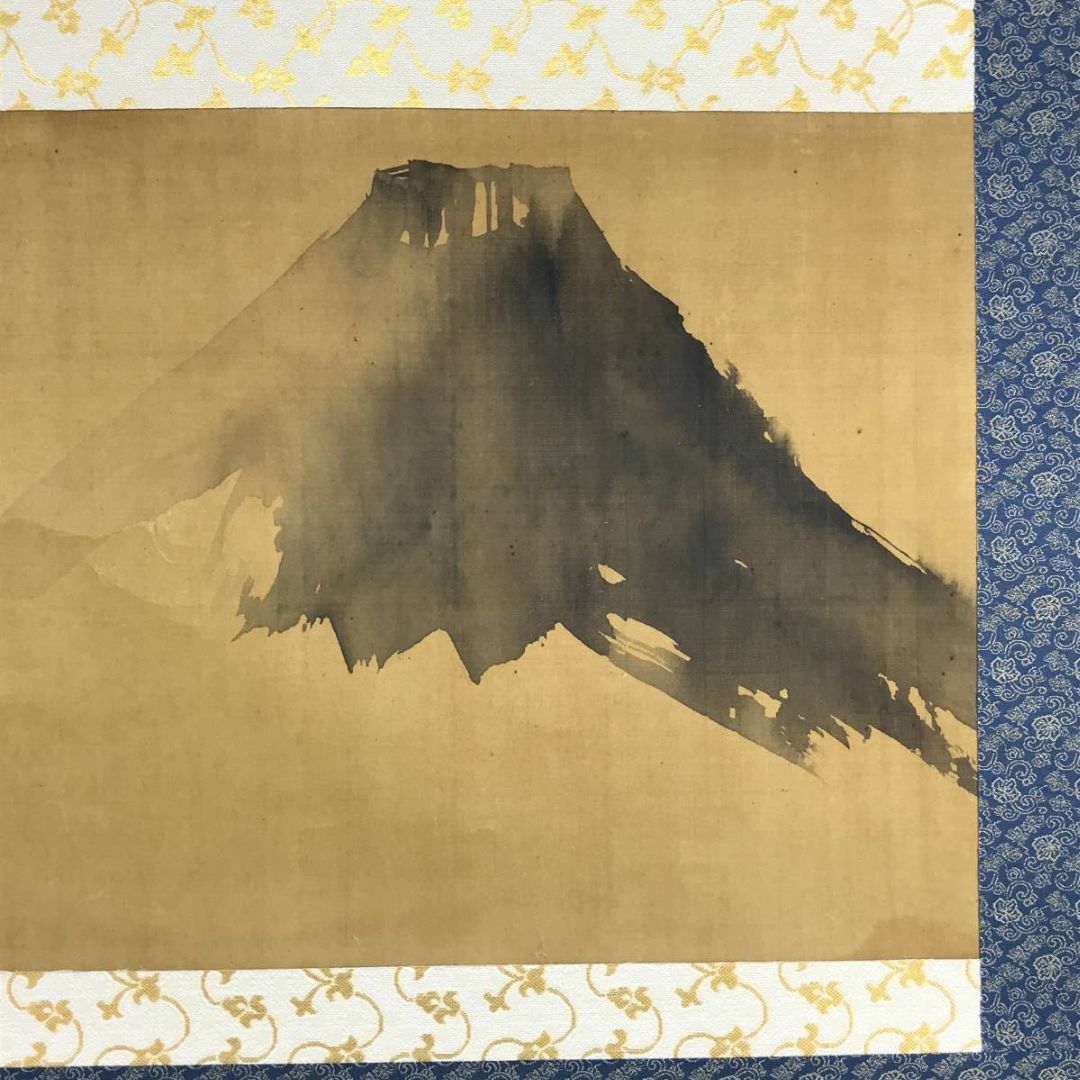 真作/頼聿庵/富士山画賛/山水図/富士山図/横物/掛軸☆宝船☆AD 真作/頼聿庵/富士山画賛/山水図/富士山図/横物/掛軸☆宝船☆AD