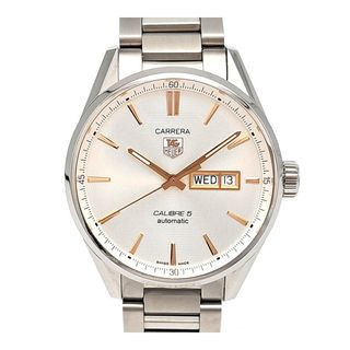 タグホイヤー(TAG Heuer)のタグホイヤー カレラ キャリバー5 デイデイト WAR201D.BA0723 自動巻き ステンレススティール メンズ TAG HEUER 【中古】 【時計】(腕時計(アナログ))