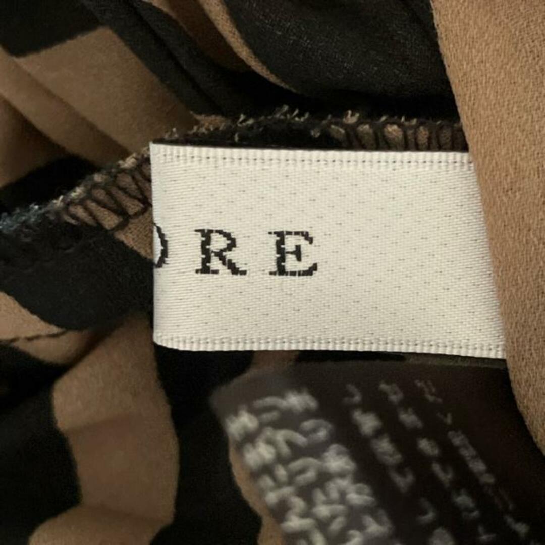 ADORE(アドーア)のADORE(アドーア) ロングスカート サイズ38 M レディース - 黒×ベージュ ストライプ/ウエストゴム レディースのスカート(ロングスカート)の商品写真