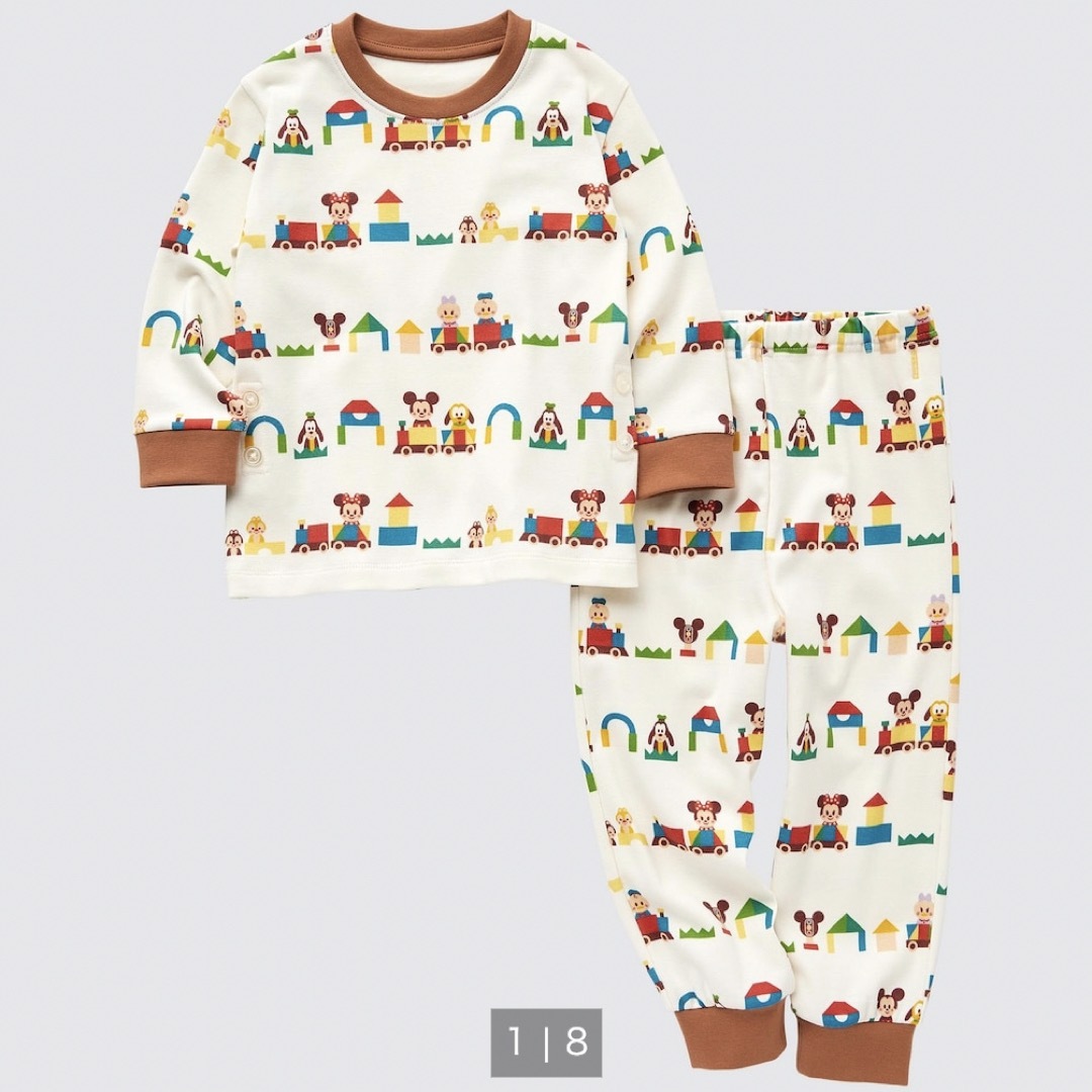 UNIQLO(ユニクロ)のパジャマ　子ども　ディズニー　ユニクロ　キディア　キッズ　トイストーリー　セット キッズ/ベビー/マタニティのキッズ服男の子用(90cm~)(パジャマ)の商品写真