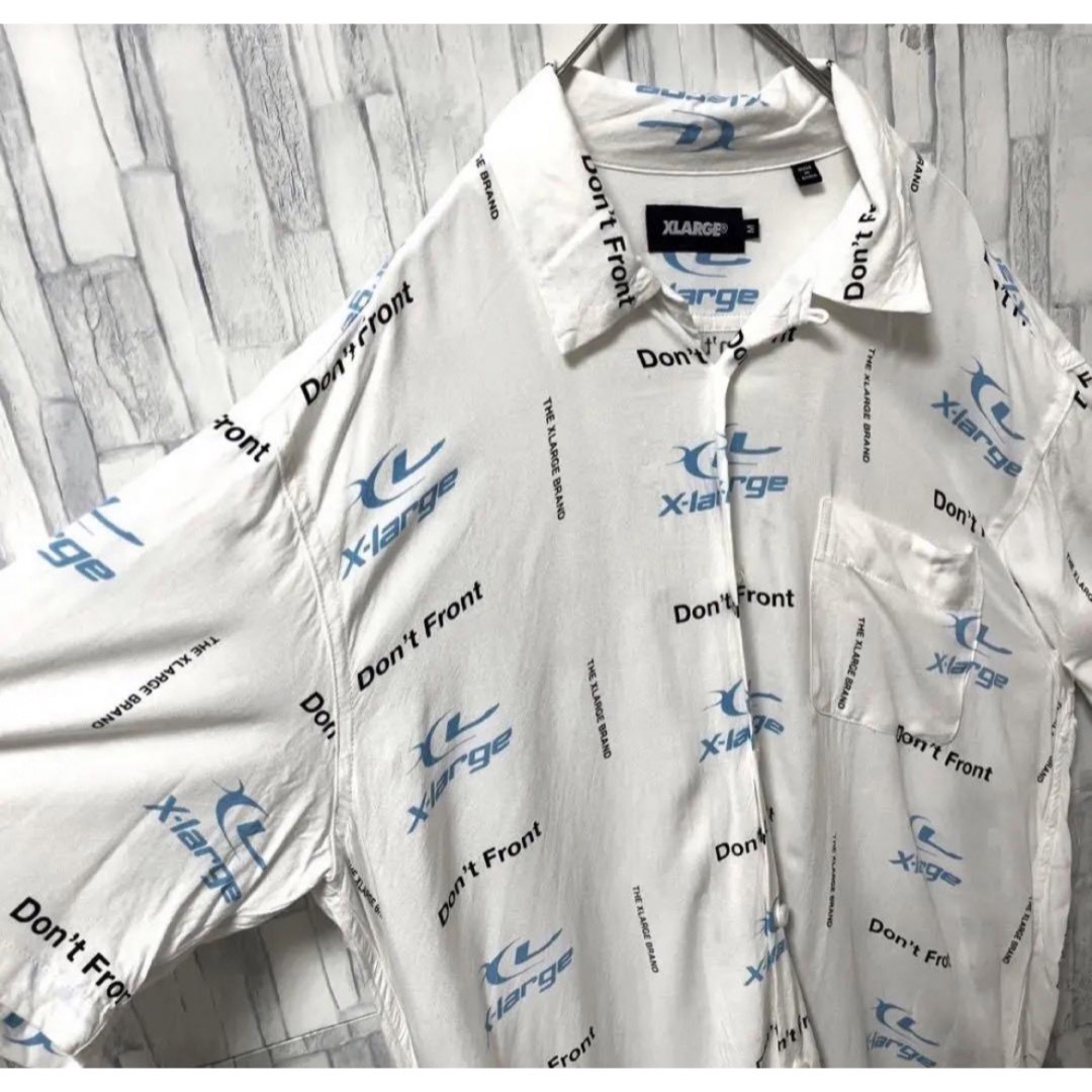 XLARGE(エクストララージ)のエクストララージ 開襟 半袖 オープンカラーシャツ アロハ 総柄 M レーヨン メンズのトップス(シャツ)の商品写真