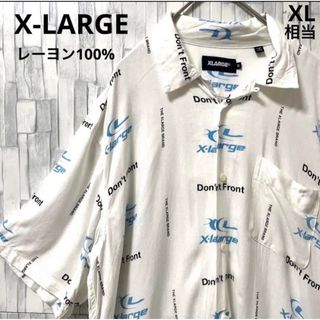 エクストララージ(XLARGE)のエクストララージ 開襟 半袖 オープンカラーシャツ アロハ 総柄 M レーヨン(シャツ)