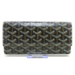 ゴヤール(GOYARD)のGOYARD(ゴヤール) 長財布美品  リシュリュー 黒×ダークブラウン×白 コーティングキャンバス(財布)