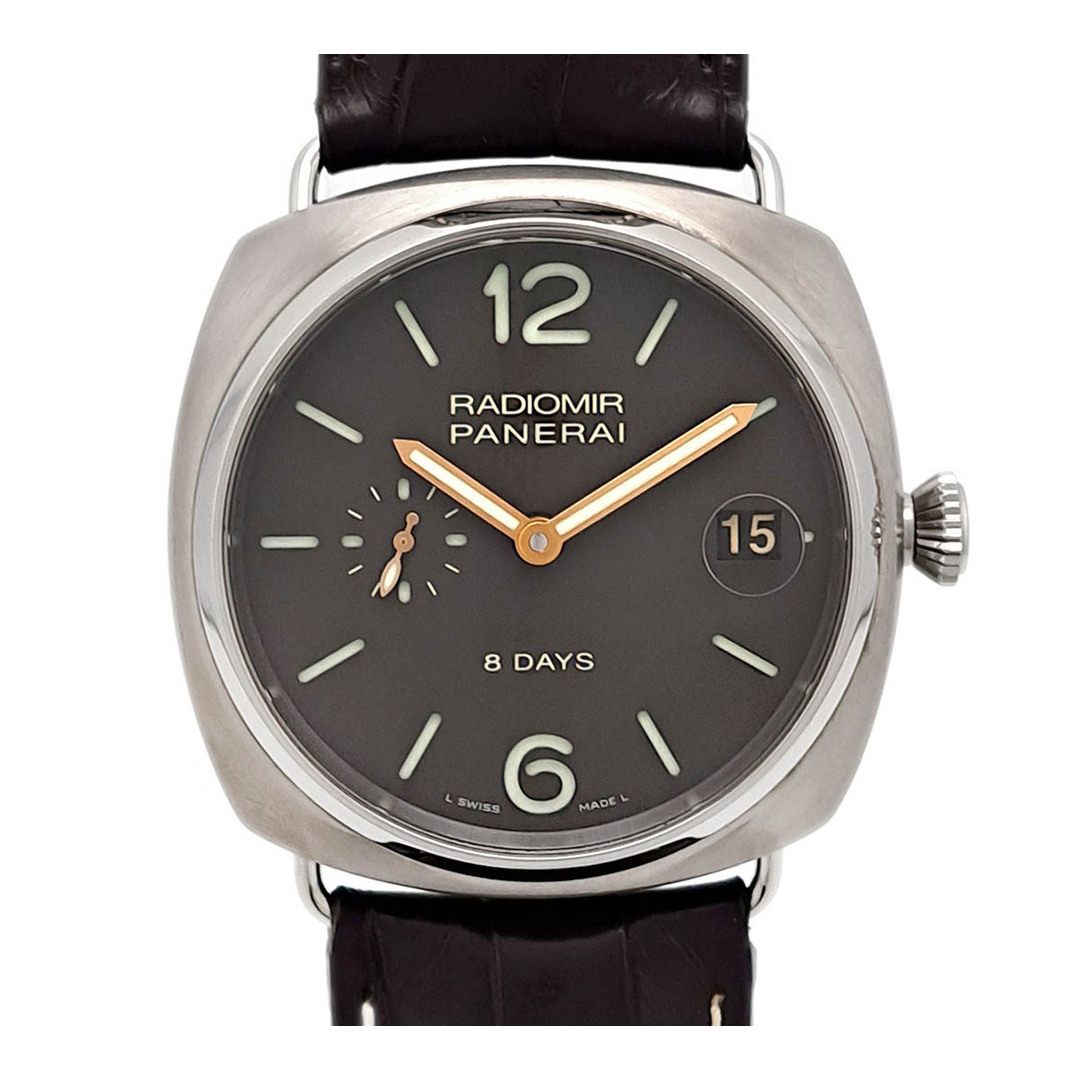 OFFICINE PANERAI(オフィチーネパネライ)のオフィチーネ パネライ ラジオミール 8DAYS チタニオ PAM00346 手巻き チタン メンズ OFFICINE PANERAI 【中古】 【時計】 メンズの時計(腕時計(アナログ))の商品写真