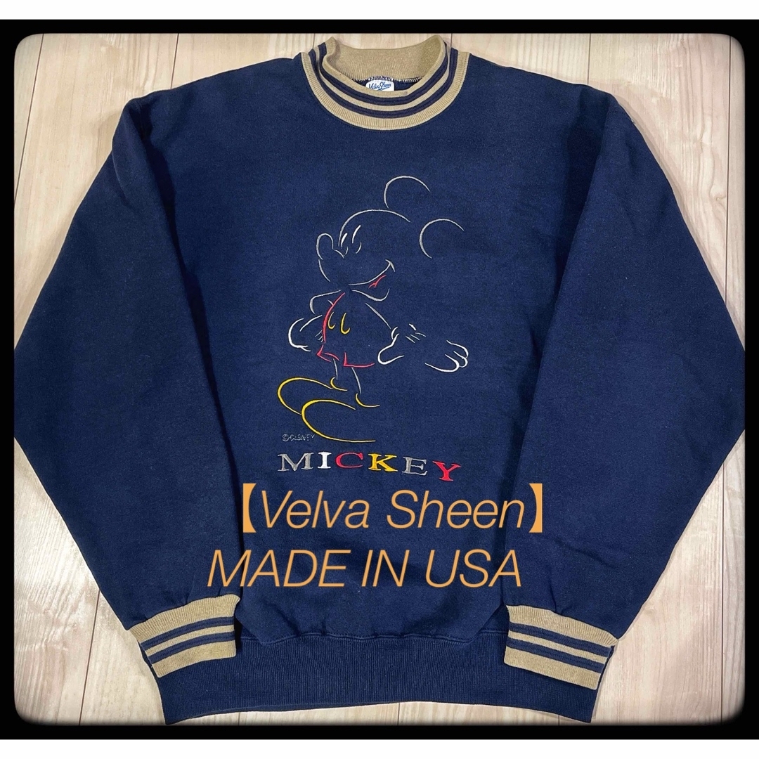 VELVA SHEEN(ベルバシーン)の【USA製】〈Velva Sheen〉 Mickey刺繍　モックネックスウェット メンズのトップス(スウェット)の商品写真