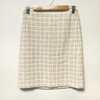 Max Mara STUDIO(マックスマーラスタジオ) スカート サイズ36 S レディース美品  - アイボリー×ベージュ×ダークブラウン ひざ丈/ツイード(その他)