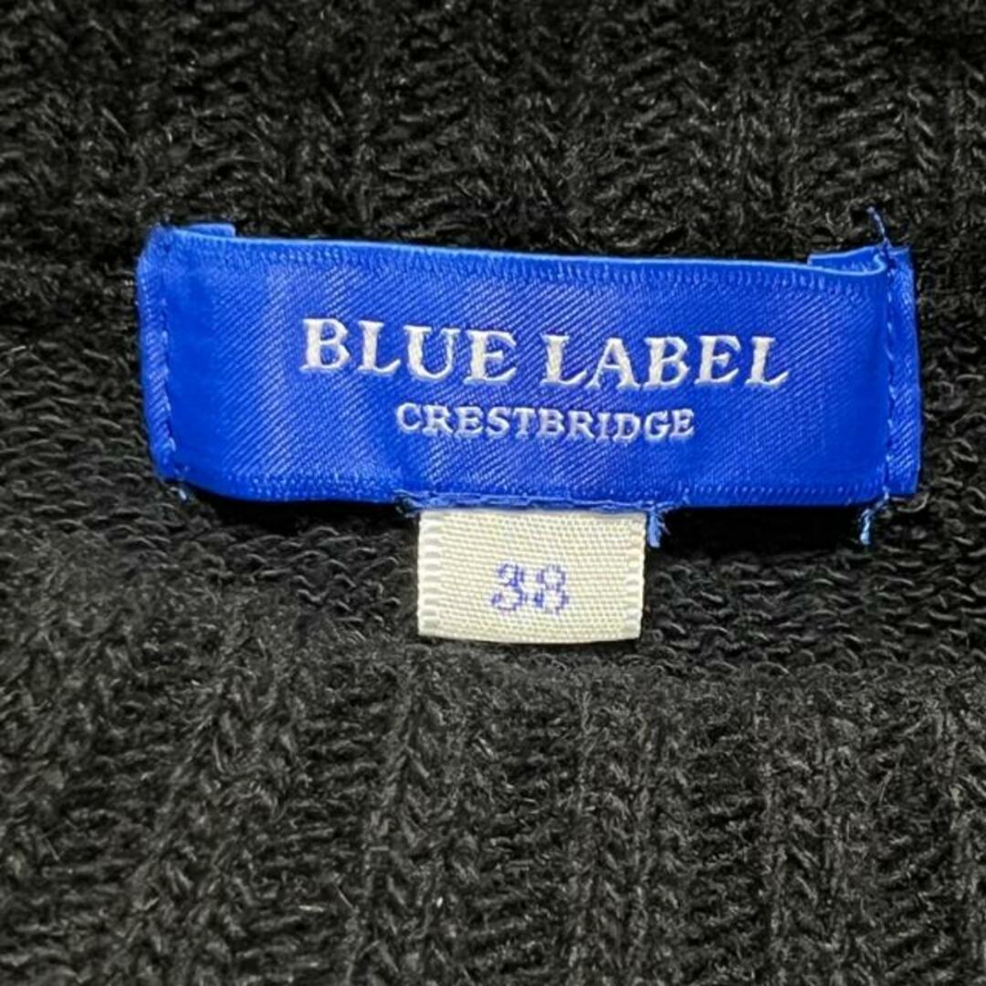 BLUE LABEL CRESTBRIDGE(ブルーレーベルクレストブリッジ)のBLUE LABEL CRESTBRIDGE(ブルーレーベルクレストブリッジ) 長袖セーター サイズ38 M レディース - 黒×レッド×マルチ ハート 綿、毛 レディースのトップス(ニット/セーター)の商品写真