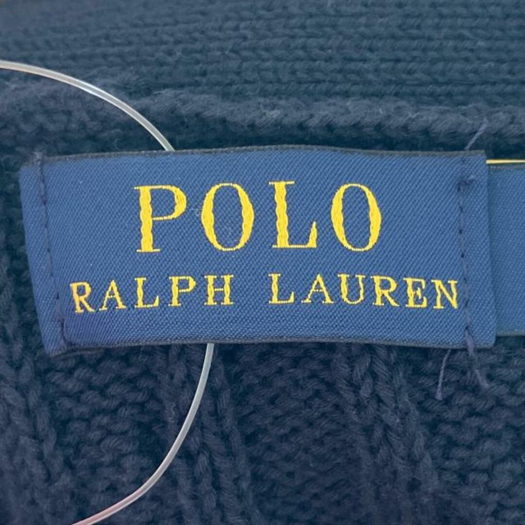 POLO RALPH LAUREN(ポロラルフローレン)のPOLObyRalphLauren(ポロラルフローレン) カーディガン サイズXL レディース - ダークネイビー×白 長袖 レディースのトップス(カーディガン)の商品写真