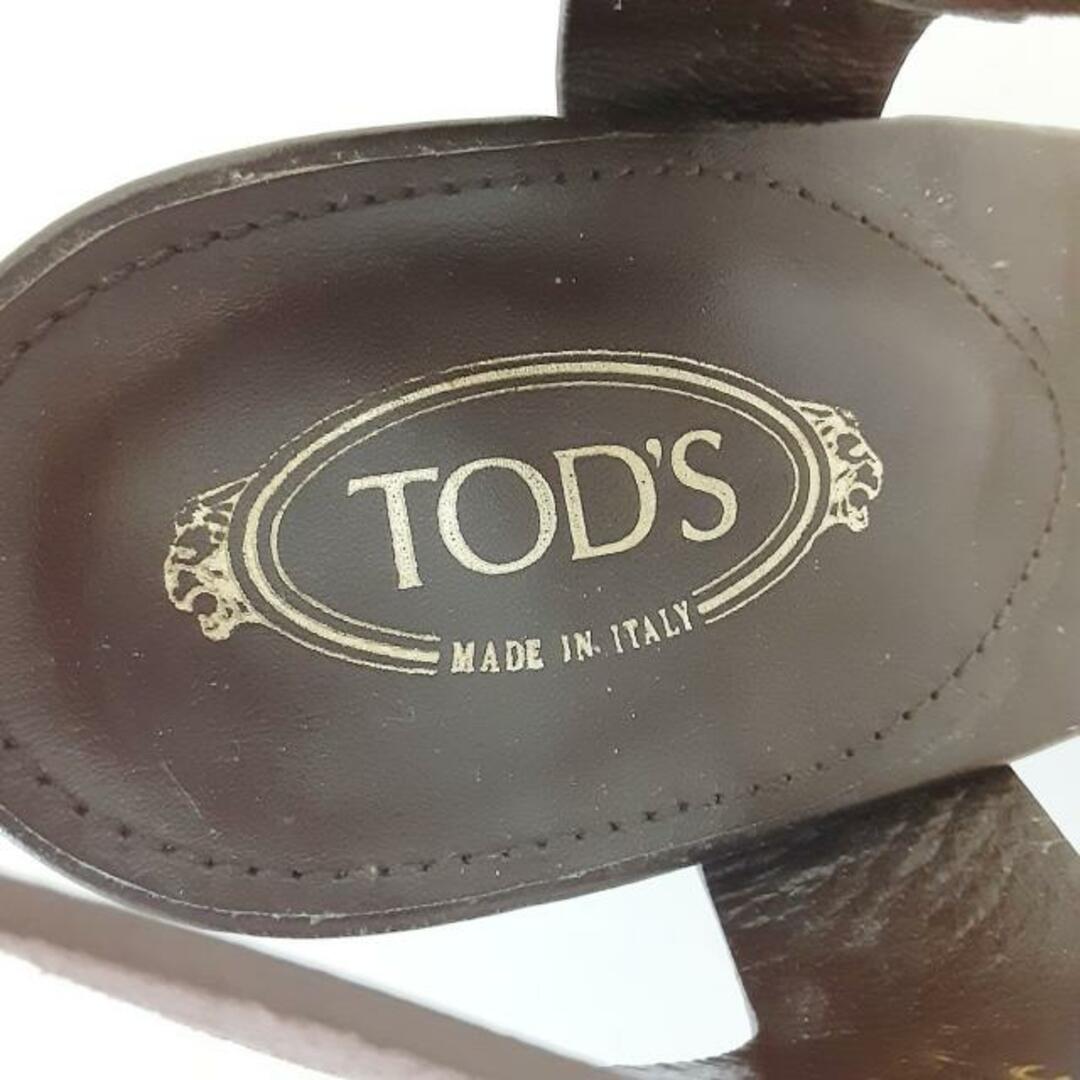 TOD'S(トッズ)のTOD'S(トッズ) サンダル 36 レディース - ダークブラウン スエード レディースの靴/シューズ(サンダル)の商品写真