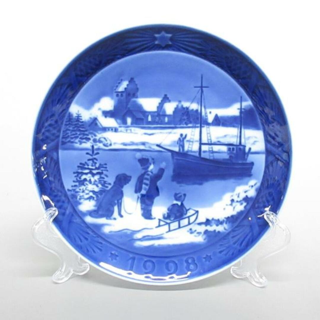 ROYAL COPENHAGEN(ロイヤルコペンハーゲン)のROYAL COPENHAGEN(ロイヤルコペンハーゲン) 食器新品同様  - ブルー×白 1998年 イヤープレート 陶器 インテリア/住まい/日用品のキッチン/食器(その他)の商品写真