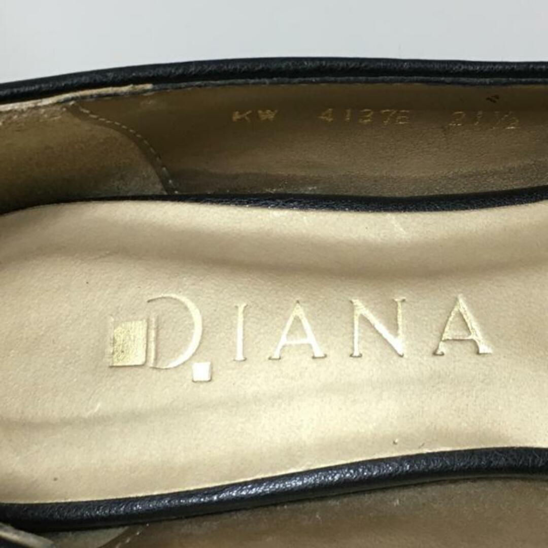 DIANA(ダイアナ)のDIANA(ダイアナ) フラットシューズ 21 1/2 レディース - ベージュ×黒×ゴールド スタッズ ハラコ×スエード×金属素材 レディースの靴/シューズ(その他)の商品写真