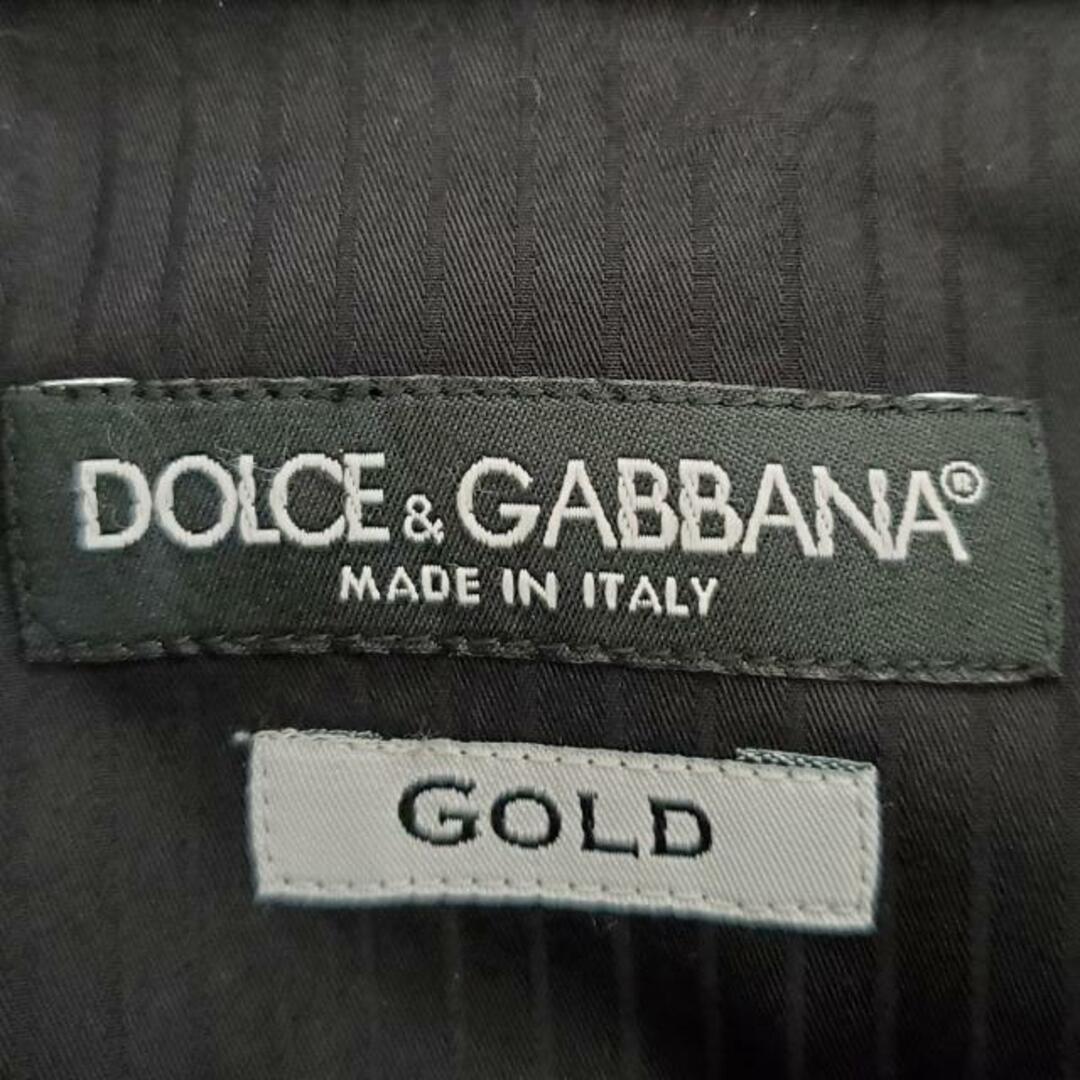 DOLCE&GABBANA(ドルチェアンドガッバーナ)のDOLCE&GABBANA(ドルチェアンドガッバーナ) 長袖シャツ サイズ38 M メンズ美品  - 黒 ストライプ/GOLD メンズのトップス(シャツ)の商品写真