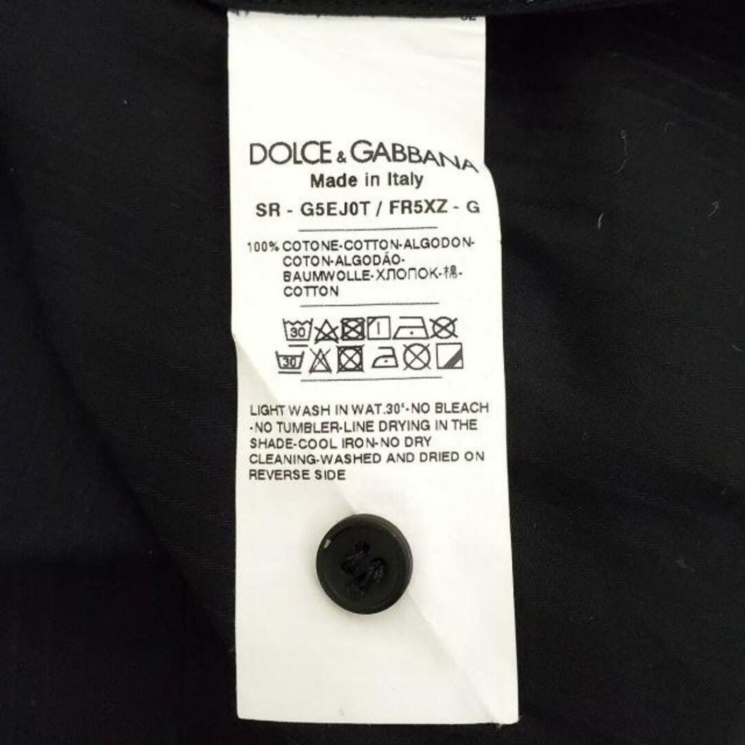 DOLCE&GABBANA(ドルチェアンドガッバーナ)のDOLCE&GABBANA(ドルチェアンドガッバーナ) 長袖シャツ サイズ38 M メンズ美品  - 黒 ストライプ/GOLD メンズのトップス(シャツ)の商品写真