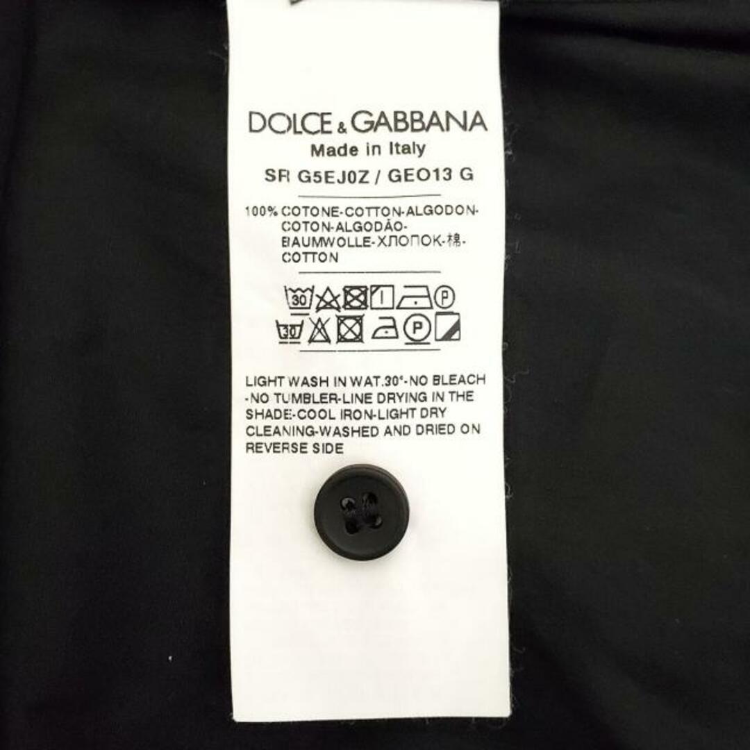 DOLCE&GABBANA(ドルチェアンドガッバーナ)のDOLCE&GABBANA(ドルチェアンドガッバーナ) 長袖シャツ サイズ31 メンズ美品  - 黒 GOLD メンズのトップス(シャツ)の商品写真