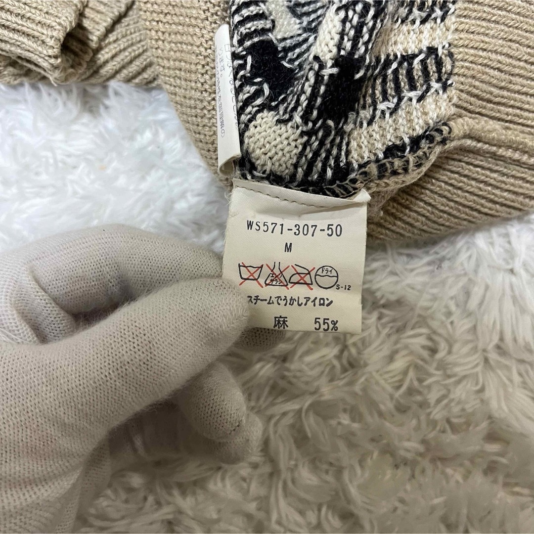 BURBERRY(バーバリー)の美品　BURBERRY セーター ノバチェック　M  麻　綿 メンズのトップス(ニット/セーター)の商品写真