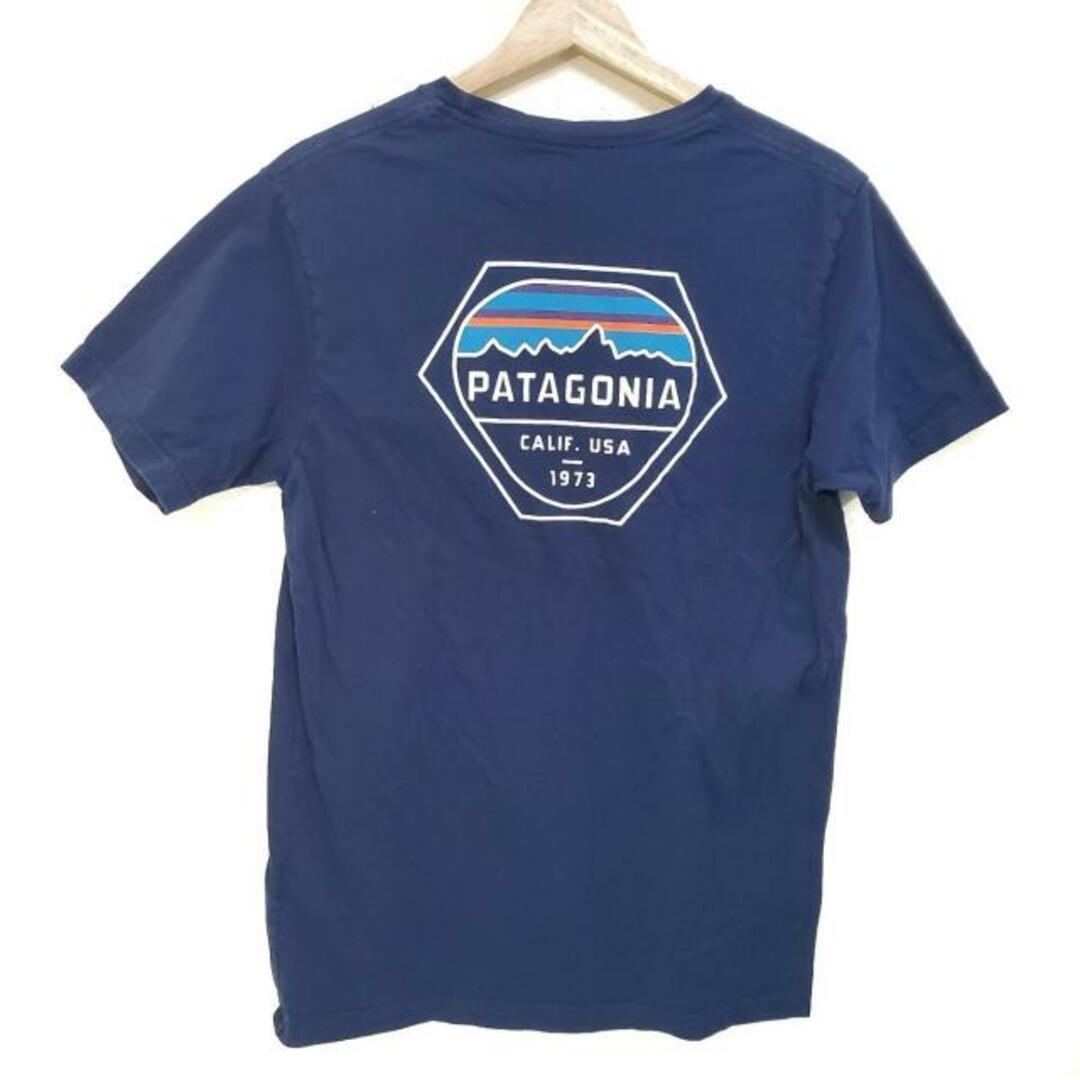 patagonia(パタゴニア)のPatagonia(パタゴニア) 半袖Tシャツ サイズS メンズ美品  - ネイビー クルーネック メンズのトップス(Tシャツ/カットソー(半袖/袖なし))の商品写真