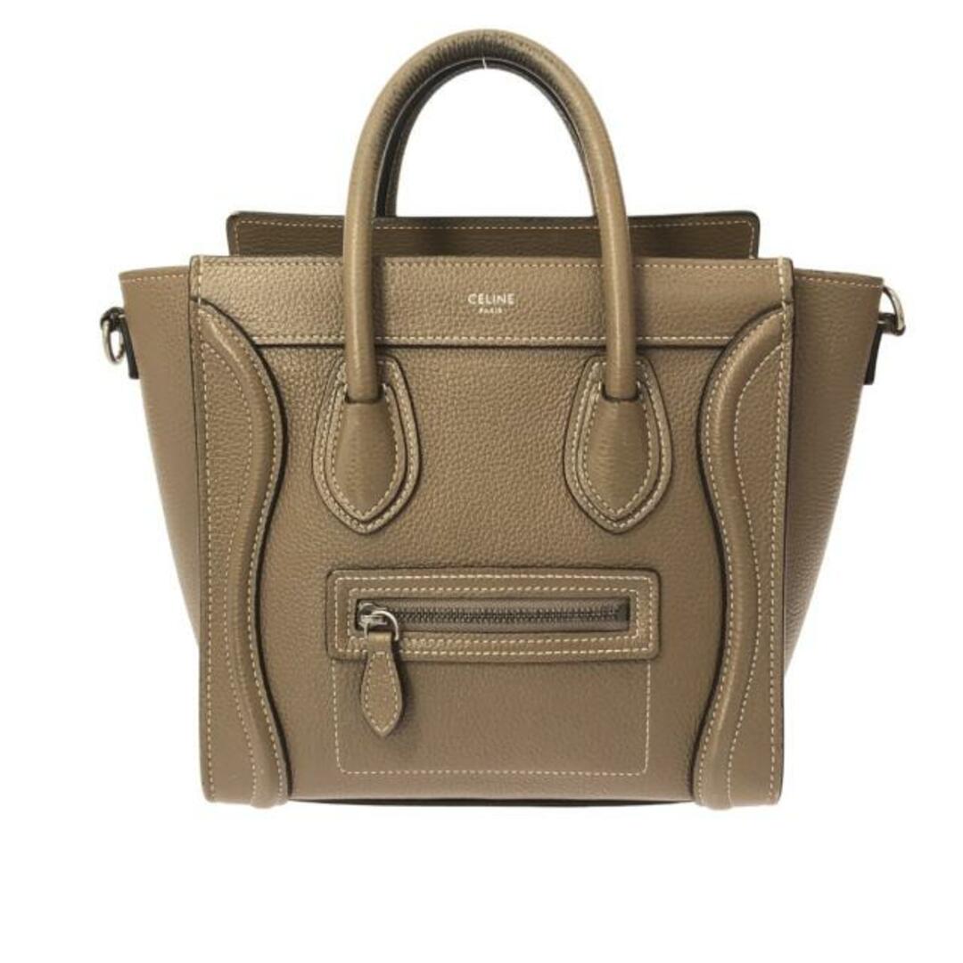 celine(セリーヌ)のCELINE(セリーヌ) ハンドバッグ ラゲージナノショッパー 189243DRU.09SO スリ(グレーベージュ) ドラムドカーフスキン レディースのバッグ(ハンドバッグ)の商品写真