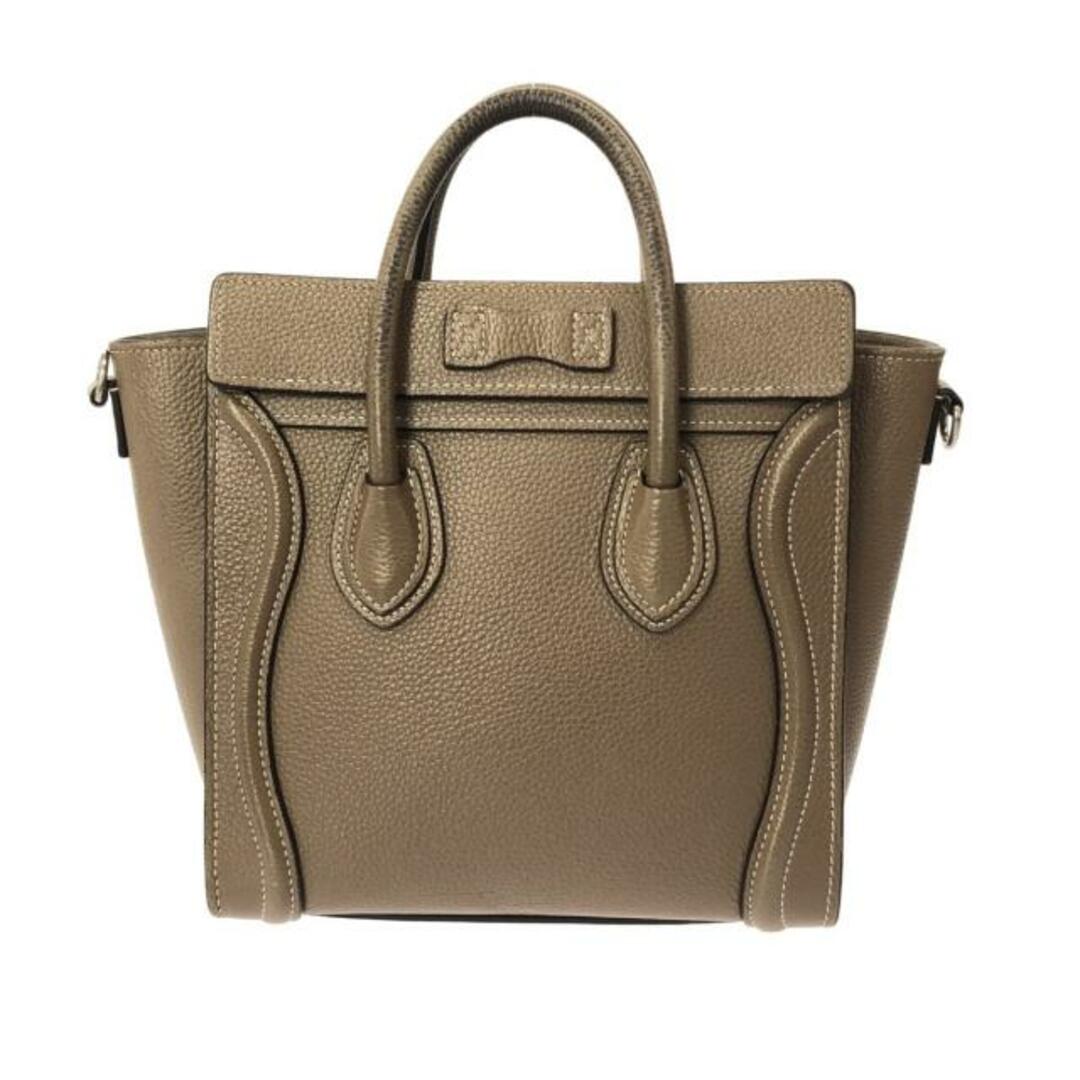 celine(セリーヌ)のCELINE(セリーヌ) ハンドバッグ ラゲージナノショッパー 189243DRU.09SO スリ(グレーベージュ) ドラムドカーフスキン レディースのバッグ(ハンドバッグ)の商品写真