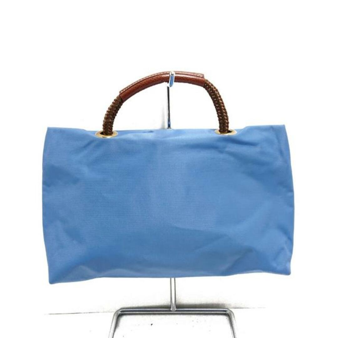 LONGCHAMP(ロンシャン)のLONGCHAMP(ロンシャン) ハンドバッグ - 2524089HT164 ライトブルー×ブラウン ナイロン×レザー レディースのバッグ(ハンドバッグ)の商品写真