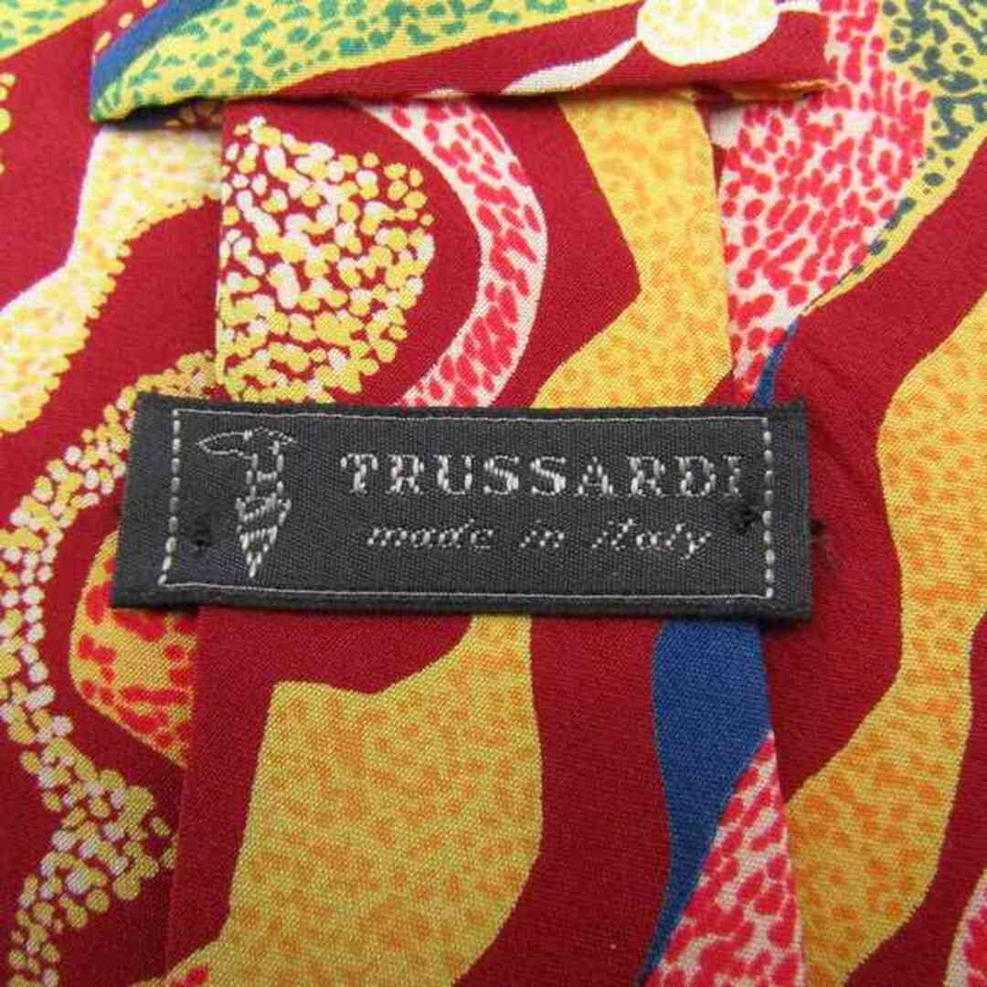 Trussardi(トラサルディ)のトラサルディ ブランドネクタイ 総柄 パネル柄 シルク イタリア製 メンズ ワインレッド TRUSSARDI メンズのファッション小物(ネクタイ)の商品写真