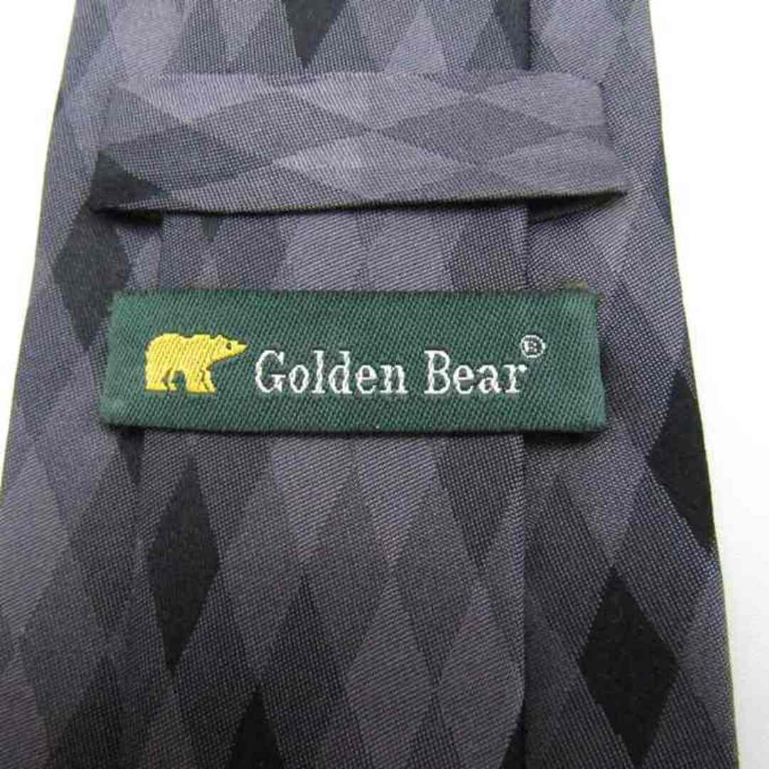 Golden Bear(ゴールデンベア)のゴールデンベア ブランドネクタイ チェック柄 格子柄 グラデーション シルク メンズ グレー Golden Bear メンズのファッション小物(ネクタイ)の商品写真