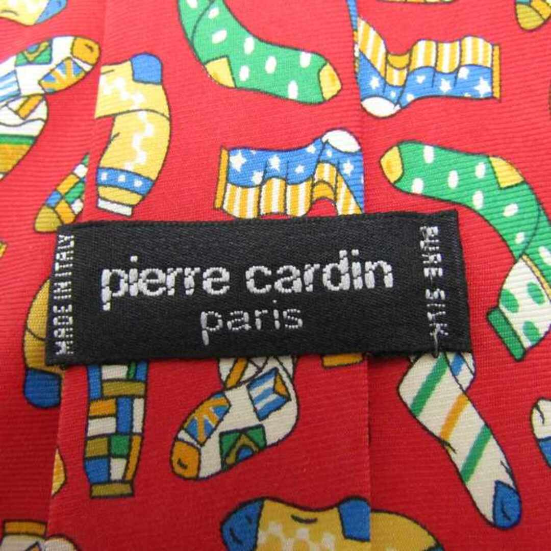 pierre cardin(ピエールカルダン)のピエールカルダン ブランドネクタイ 総柄 靴下 シルク イタリア製 メンズ レッド Pierre Cardin メンズのファッション小物(ネクタイ)の商品写真