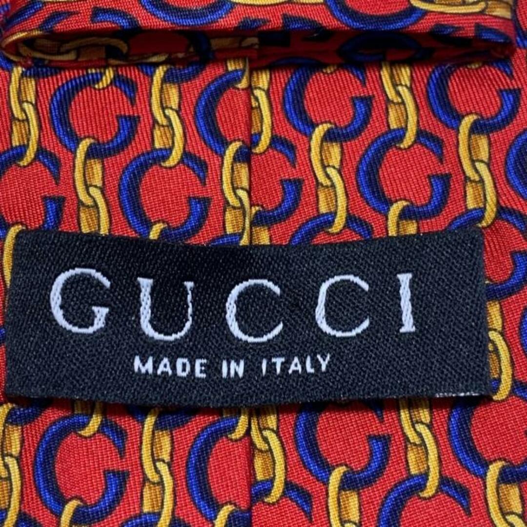 Gucci(グッチ)のGUCCI(グッチ) ネクタイ メンズ - レッド×ネイビー×ブラウン メンズのファッション小物(ネクタイ)の商品写真