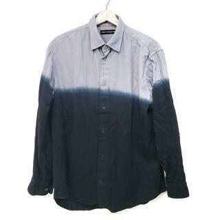 イッセイミヤケ(ISSEY MIYAKE)のISSEYMIYAKE(イッセイミヤケ) 長袖シャツ サイズ2 M メンズ - 黒×ライトグレー×ネイビー MEN(シャツ)