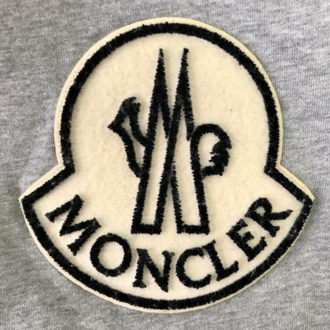 MONCLER(モンクレール)のMONCLER(モンクレール) トレーナー サイズS レディース MAGLIA GIROCOLLO ライトグレー×アイボリー×黒 長袖/裏起毛 レディースのトップス(トレーナー/スウェット)の商品写真