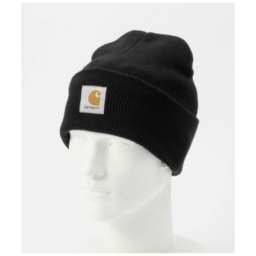 セール！　carhartt ニット帽　ニットキャップ　ブラック メンズの帽子(ニット帽/ビーニー)の商品写真