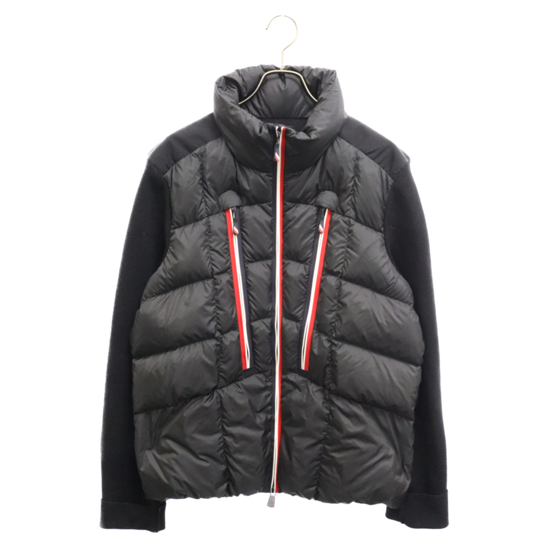 MONCLER(モンクレール)のMONCLER モンクレール 18AW MAGLIONE TRICOT CARDIGAN マリオーネ トリコ カーディガン ニット切替ダウン ジップアップパーカー ブラック D20979421400 98177 メンズのジャケット/アウター(フライトジャケット)の商品写真