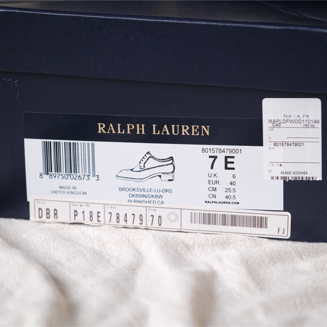 Ralph Lauren(ラルフローレン)のRalph Lauren Purple Label ロングウィングブローグ65E メンズの靴/シューズ(ドレス/ビジネス)の商品写真