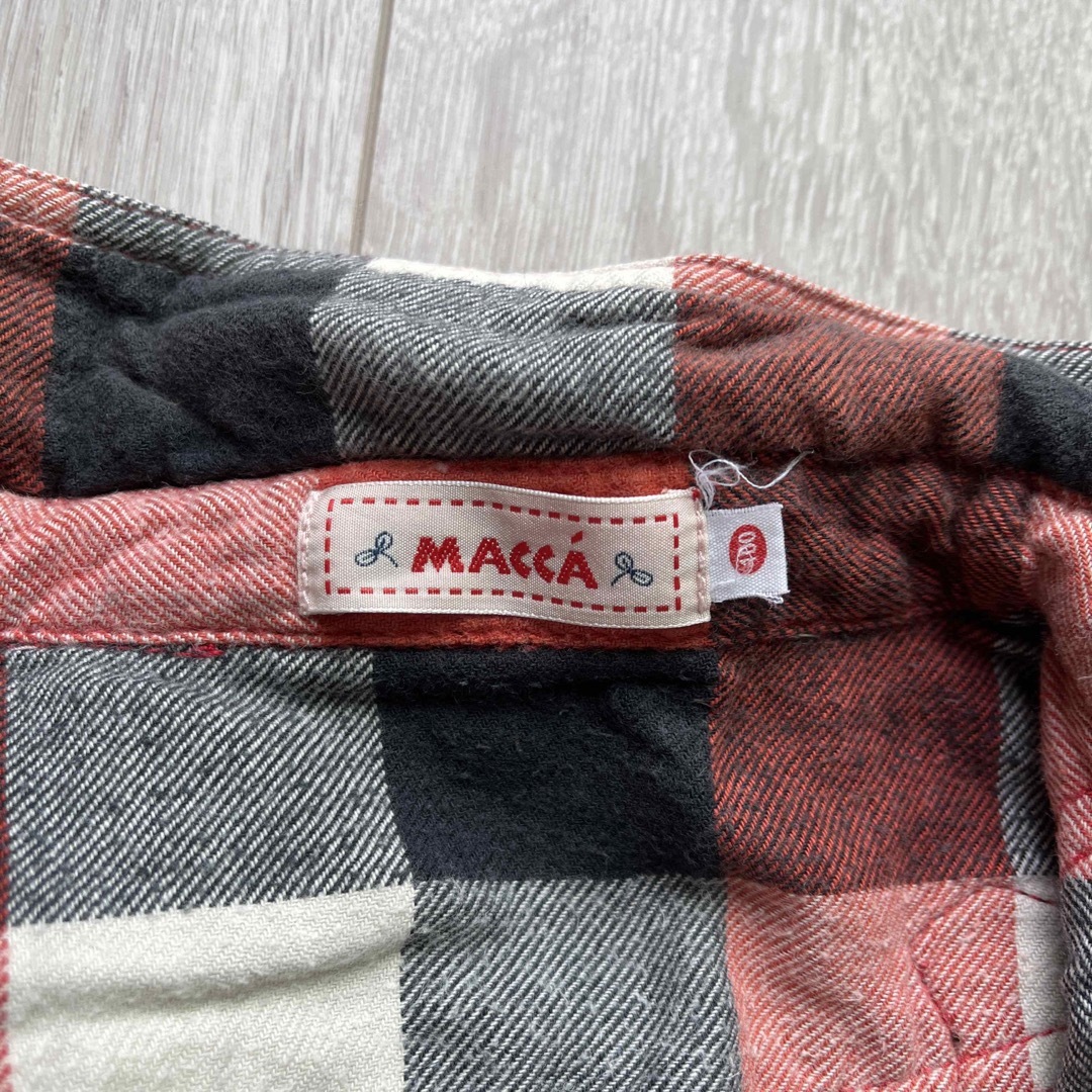 ネルシャツ　100 MACCA キッズ/ベビー/マタニティのキッズ服男の子用(90cm~)(Tシャツ/カットソー)の商品写真