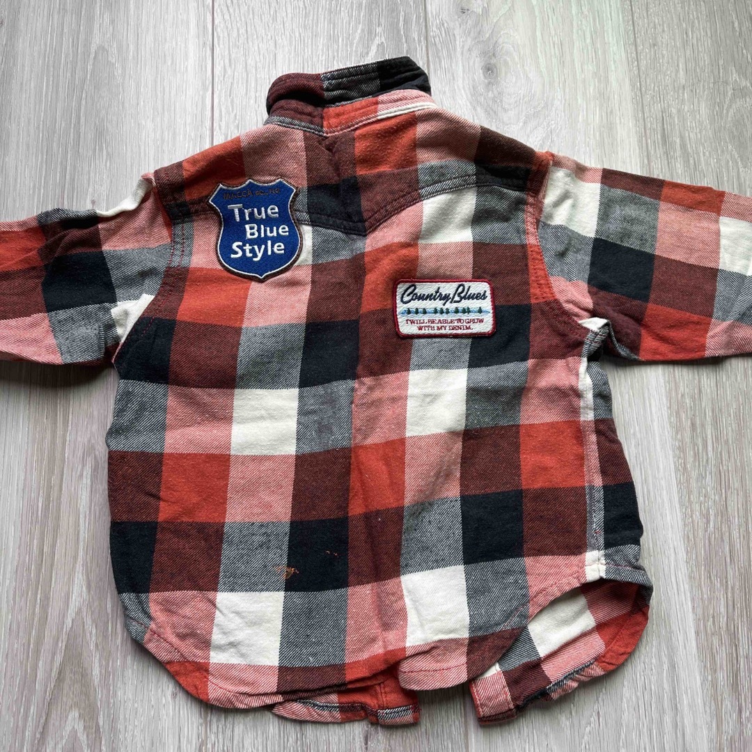 ネルシャツ　100 MACCA キッズ/ベビー/マタニティのキッズ服男の子用(90cm~)(Tシャツ/カットソー)の商品写真