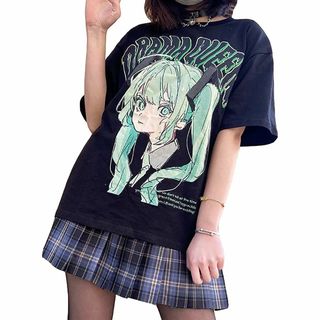 [RioSole] Tシャツ 病みかわいい 地雷系 量産系 レディース 半袖 ゆ(その他)