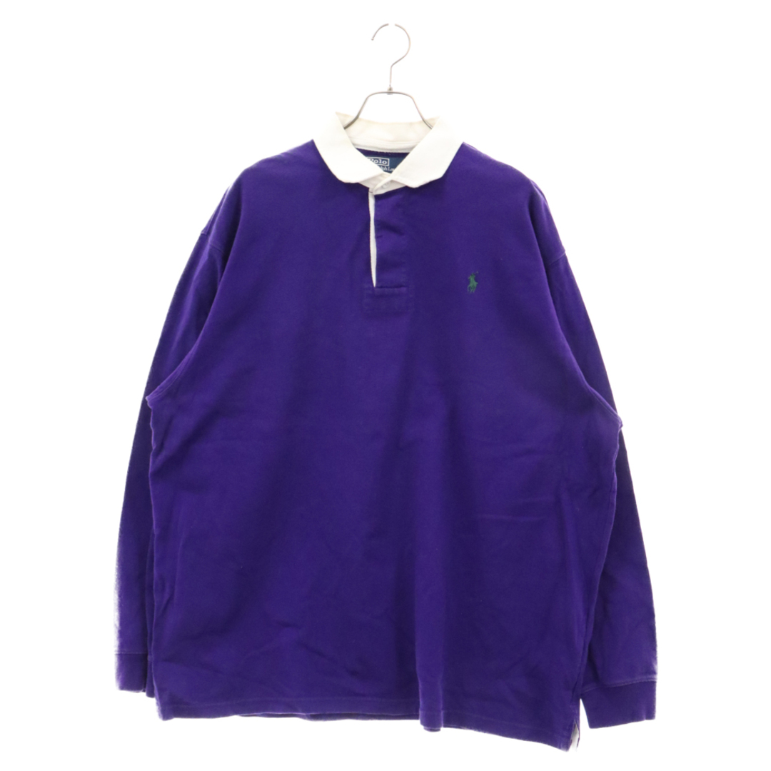 POLO RALPH LAUREN(ポロラルフローレン)のPOLO RALPH LAUREN ポロラルフローレン BEAMS HARAJUKU ビームス原宿 限定 ビッグコレクション ラグビーシャツ 長袖ポロシャツ パープル メンズのトップス(ポロシャツ)の商品写真