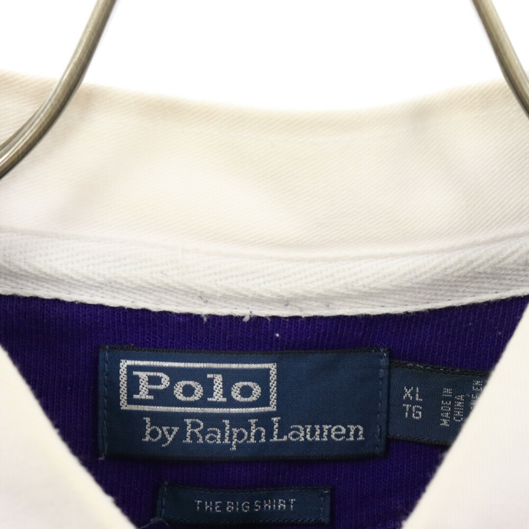 POLO RALPH LAUREN(ポロラルフローレン)のPOLO RALPH LAUREN ポロラルフローレン BEAMS HARAJUKU ビームス原宿 限定 ビッグコレクション ラグビーシャツ 長袖ポロシャツ パープル メンズのトップス(ポロシャツ)の商品写真