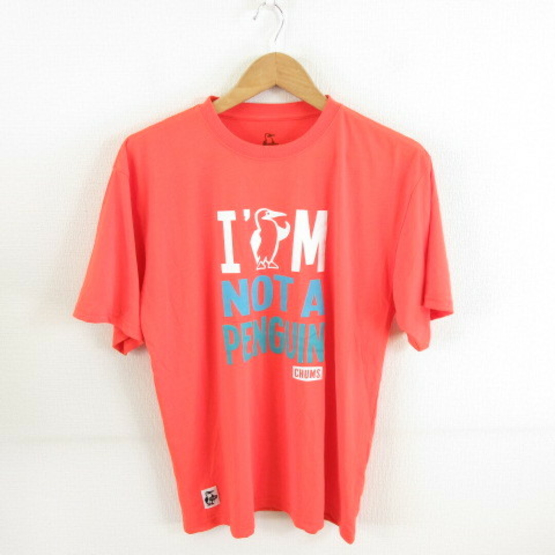 CHUMS(チャムス)のチャムス CHUMS Tシャツ 半袖 丸首 オレンジ XL *A633 メンズのトップス(Tシャツ/カットソー(半袖/袖なし))の商品写真