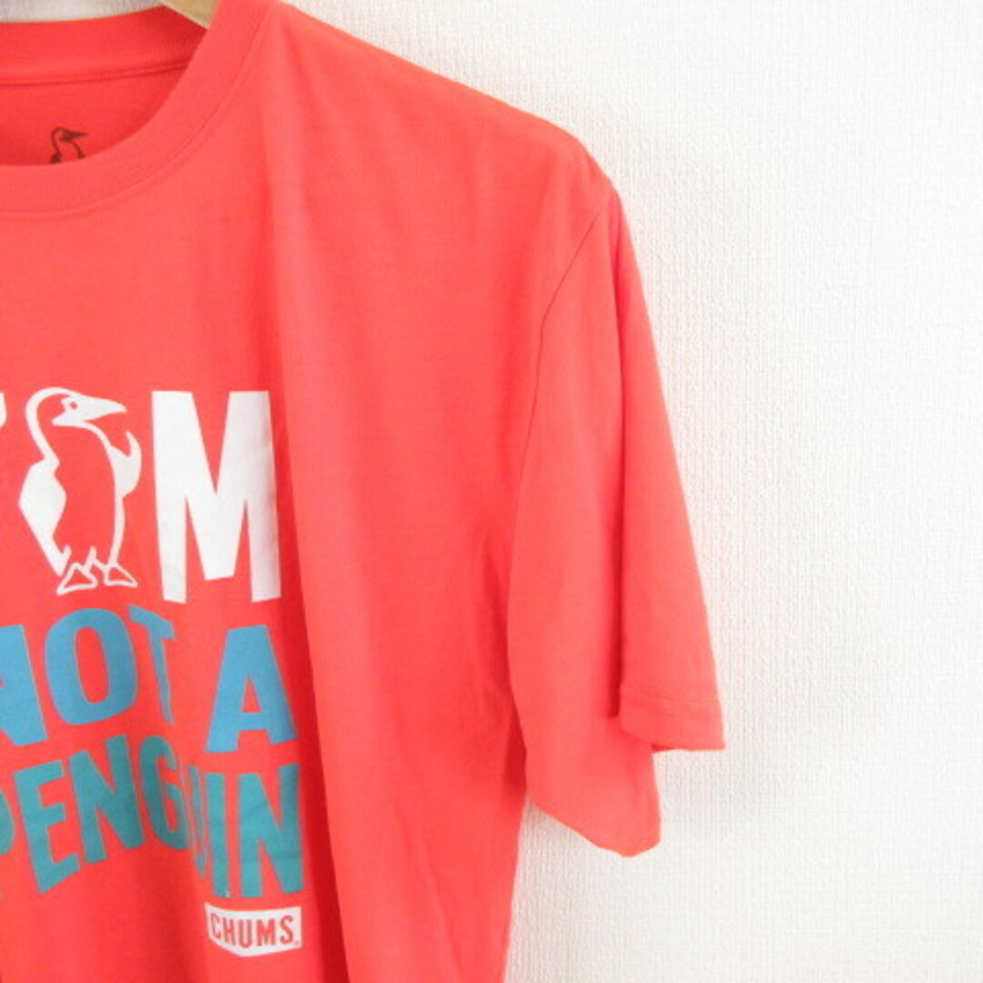 CHUMS(チャムス)のチャムス CHUMS Tシャツ 半袖 丸首 オレンジ XL *A633 メンズのトップス(Tシャツ/カットソー(半袖/袖なし))の商品写真