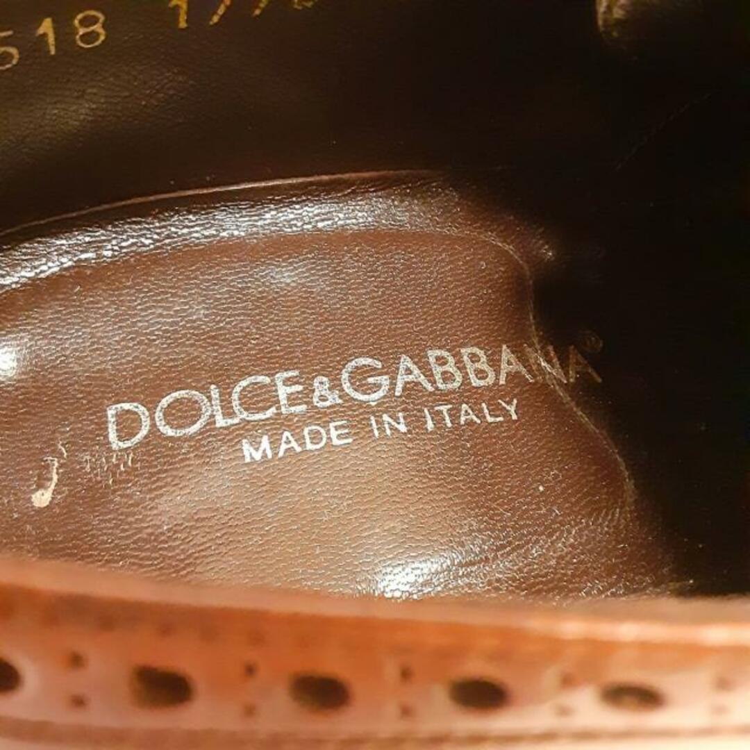 DOLCE&GABBANA(ドルチェアンドガッバーナ)のDOLCE&GABBANA(ドルチェアンドガッバーナ) シューズ 5 1/2 メンズ - ダークブラウン ウィングチップ/アウトソール張替済 レザー メンズの靴/シューズ(その他)の商品写真