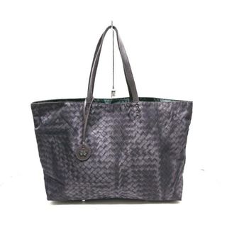 ボッテガヴェネタ(Bottega Veneta)のBOTTEGA VENETA(ボッテガヴェネタ) トートバッグ イントレッチオリュージョン ダークグレー ナイロン×レザー(トートバッグ)