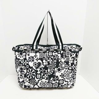 レスポートサック(LeSportsac)のLESPORTSAC(レスポートサック) ボストンバッグ - 黒×白 花柄/本体ロックなし レスポナイロン(ボストンバッグ)