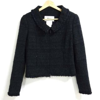 ルネ(René)のRene(ルネ) ジャケット サイズ38 M レディース美品  - 黒 長袖/ツイード/ジップアップ/オールシーズン(その他)