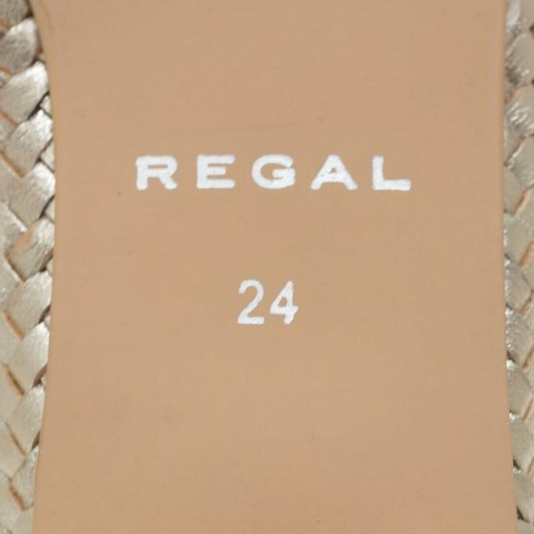 REGAL(リーガル)のREGAL(リーガル) パンプス 24 レディース美品  - ゴールド 編み込み レザー レディースの靴/シューズ(ハイヒール/パンプス)の商品写真